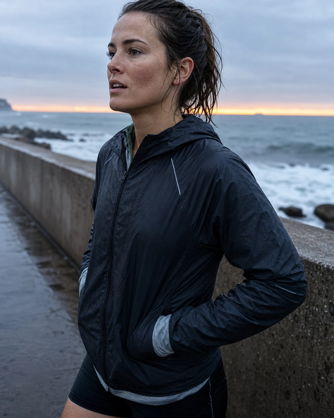 Endurance runner after a coastal interval